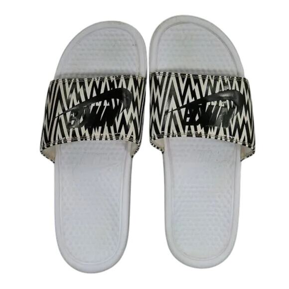 Nike Shoes Womens 10 Sandals Slides Benassi Sport Recovery Comfort Casual Print - Picture 9 of 11